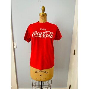Vintage Coca-Cola Advertising T-shirt, M/L, Norwell Men's Club 10K Clip-A-Long